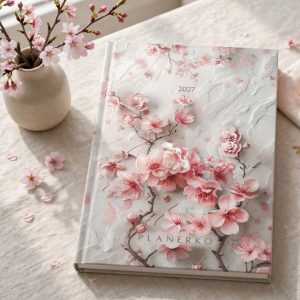 Letni planer Sakura Bloom 2027 -trda vezava-urni- prednaročila